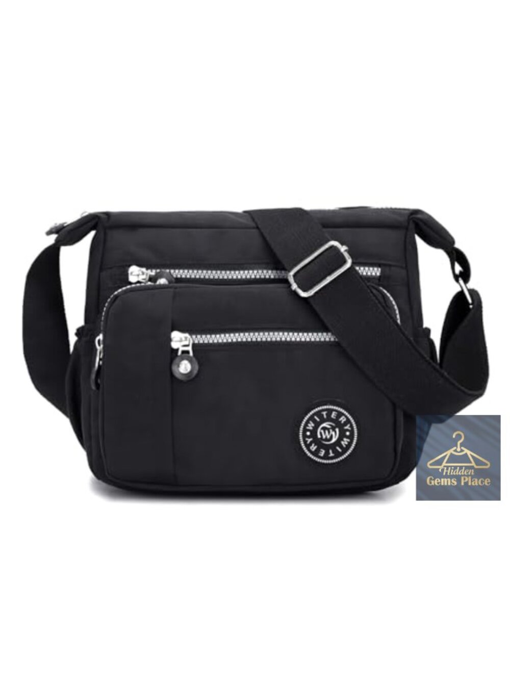 Lightweight Nylon Multi-Pocket Waterproof Shoulder Bag Crossbody